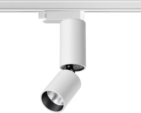 Светильник трековый однофазный трехжильный Novotech Tubo 359318 белый LED 5W 220V 3000K 600Лм (круглые)