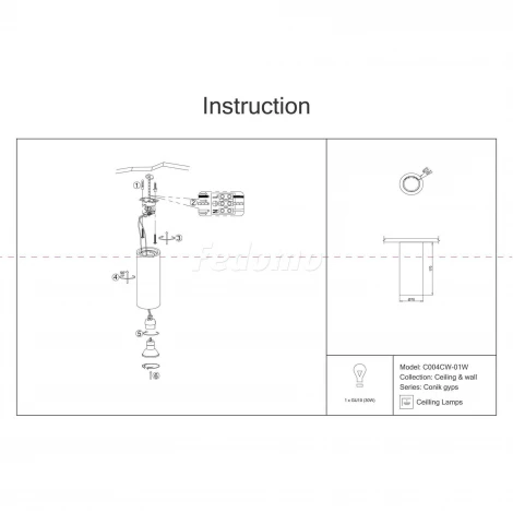 Накладной точечный светильник Maytoni Conik Gyps C004CW-01W