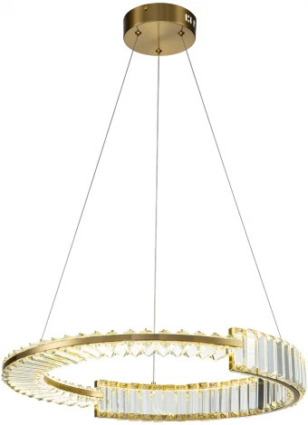 Подвесной светильник светодиодный Indigo Frizzante V000041L (220V, хрусталь, на тросе, круглые)