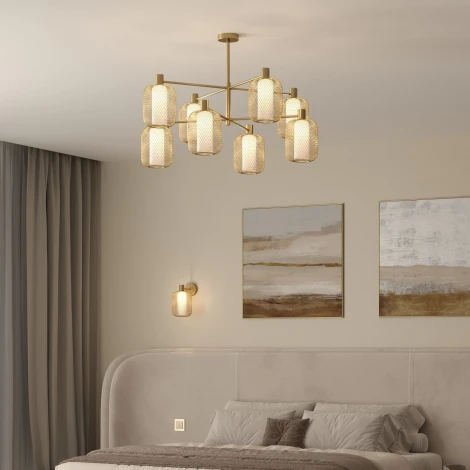 Потолочная люстра на штанге Eurosvet Voile 30192/8 золото (220V)