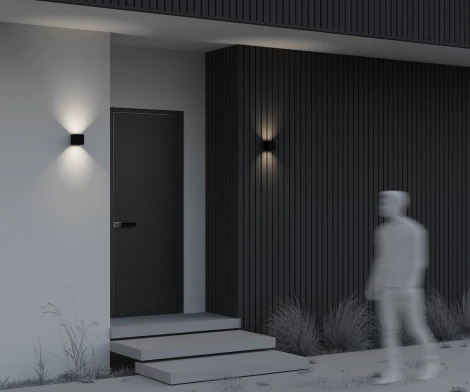 Настенный светильник уличный Maytoni Fulton O572WL-L6B (LED, 220V, куб, IP54)