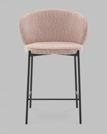 Стул полубарный Тисдейл букле розово-персиковый Stool Group арт.УТ000041694