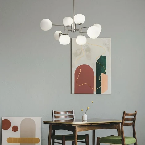 Потолочная люстра Maytoni Erich MOD221-PL-08-N (220V, шарики, молекулы)