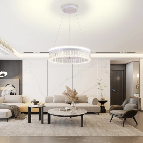 Подвесной светильник светодиодный Natali Kovaltseva Sad Queen INNOVATION STYLE 83127 PETEROLJA с пультом ДУ, моб. приложением 120W, белый, LED