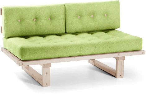 Кушетка Arsko Торн-М беленый дуб зеленая рогожка