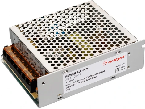 Блок питания ARS-100-12 (12V, 8.3A, 100W) (IP20 Сетка) 023608 Arlight ARS