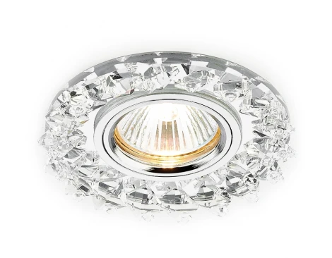 Встраиваемый точечный светильник Ambrella Хрусталь Зеркальный K240 CH