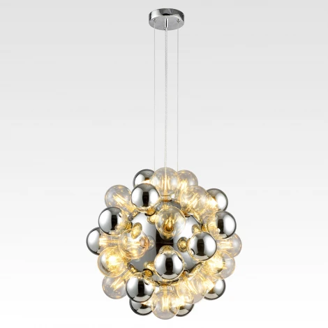 Подвесная люстра Lussole Haines LSP-8406 (220V, на тросе, шар, шарики, IP21)