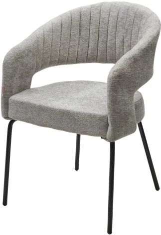 Стул M-City SNUG 3018-03 светло-серый, шенилл / черный каркас
