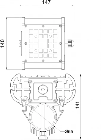 Уличный консольный прожектор Светон Галеон 11-30-С-90-ПТ/0/0-4К80-К67 CB-C0327039 11 (LED, 220V, IP67)