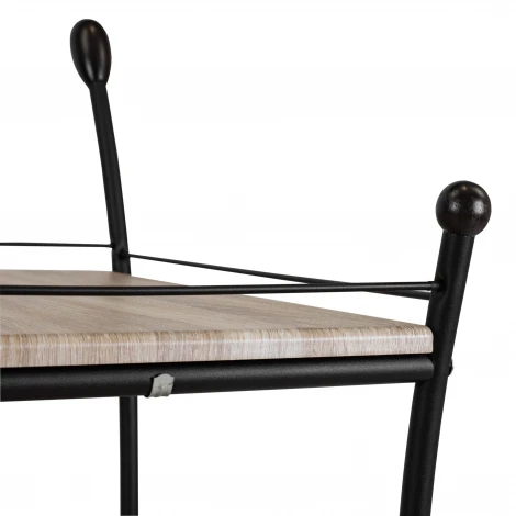 Стол сервировочный Марко дуб сонома/эбеновое дерево/черный Mebelik 009361