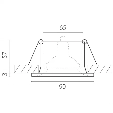 Светильник встраиваемый MR16/GU10 max 1x12Вт Lightstar Levigo Base 010066
