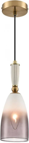 Подвесной светильник Lumion Derbi 8285/1A античная бронза/белый, металл/керамика/стекло Е14 1*40W 220V (на проводе)