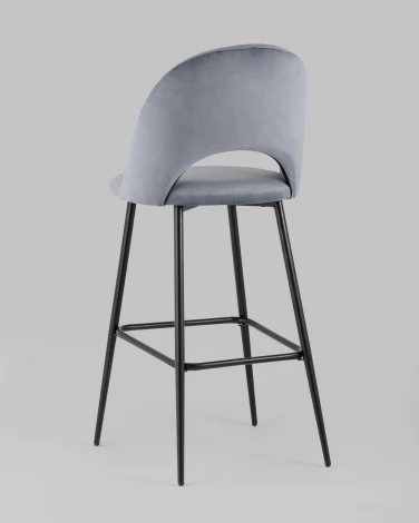 Стул барный Меган SN велюр серый Stool Group УТ000042226