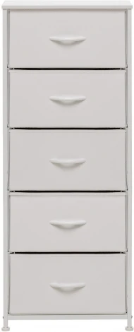 Комод Линкс 5 ящ., Каркас Белый, ящики Белые Leset