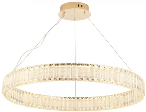 Подвесной светильник Crystal Lux MUSIKA SP70W LED GOLD (220V, на тросе, кольцо)