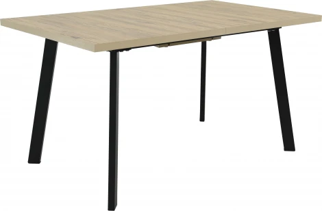 Стол Аврора Осло 140, Дуб Сильверджек Ореховый, Чёрный