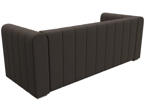 Диван прямой Лига-073 (ДСП,Фанера/Пластик/Рогожка/Коричневый) Лига Диванов 129981