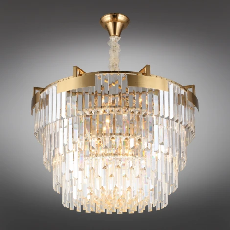 Подвесная люстра каскадная Aployt Mariz APL.813.13.15 (220V, хрусталь, на цепи)