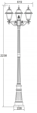 Наземный фонарь Oasis Light Faro Lgg 91109ВLgg