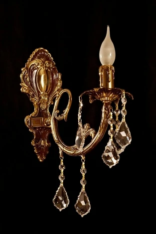 Бра Brizzi 8888 8888/1 PB Leaf crystal