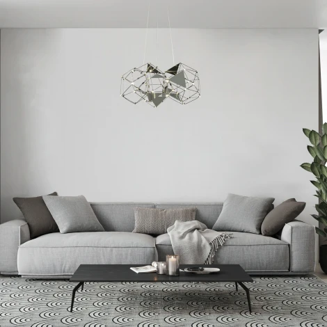 Подвесной светильник светодиодный Eurosvet Uma 90369/5 черный жемчуг (220V, на тросе)