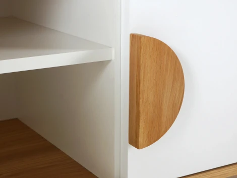 Тумба высокая Cresco ОГОГО Обстановочка! (МДФ,ЛДСП/Белый,Светлое дерево) арт.934648