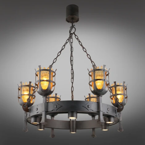 Подвесная люстра Aployt Simona APL.500.03.12 (220V, на цепи, под старину, факел)