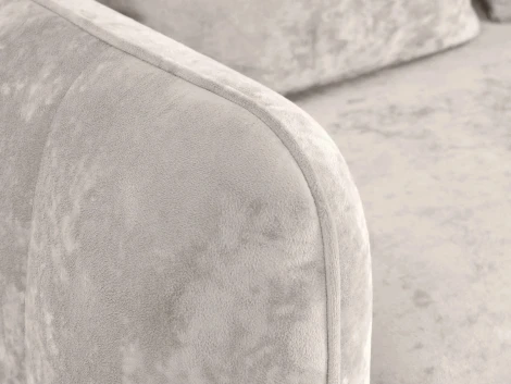 Диван Amsterdam трехместный ОГОГО (арт.786589), (Велюр,Ткань/Серый)