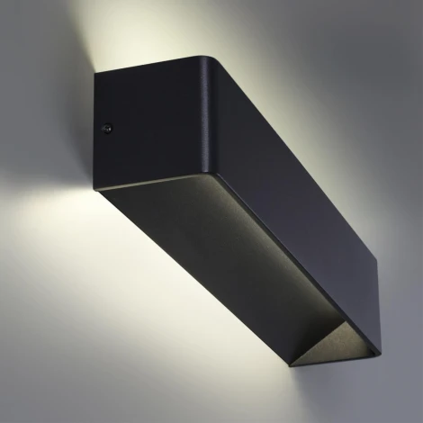 Уличный настенный светильник светодиодный Novotech Asa 359166 STREET черный IP65 LED 4000K 12W 220V