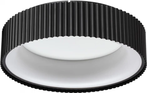 Потолочный светильник круглый Sonex Sharmel 7712/56L металл/акрил/белый/черный LED 56Вт 3000-6500К D460 IP20 пульт ДУ (220V, круглые)