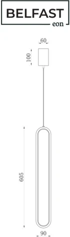 Подвесной светильник Belfast Nevis 86227-1W-60 BL (LED, 220V, на проводе)