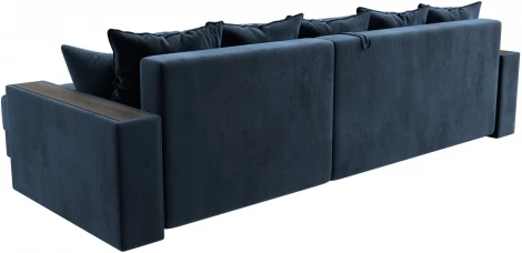 Диван угловой с декором и полкой Лига-050 НПБ Лига Диванов (Велюр) арт.128609