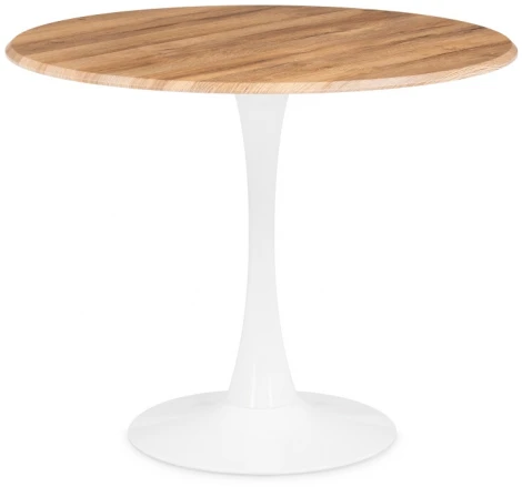 Стол деревянный Notta Тулип 90х73 дуб вотан / белый 530836