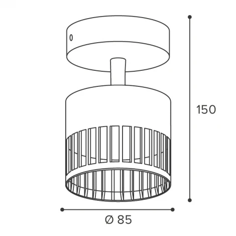 Спот Wolta WSL-GX53/19B-1 под лампу GX53 Черный PORTA