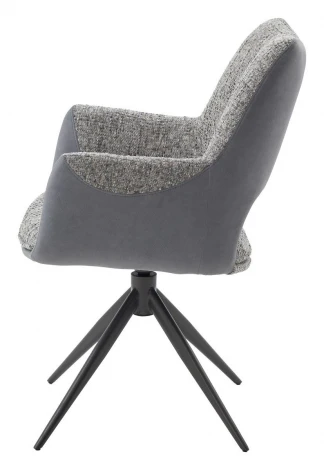 Стул ДАВЕН (DAVEN) 360 град, цвет СЕРЫЙ RIELY-450 / G1038-04 , ткань /ТЕМНО-СЕРЫЙ каркас, ®DISAUR M-City 64679