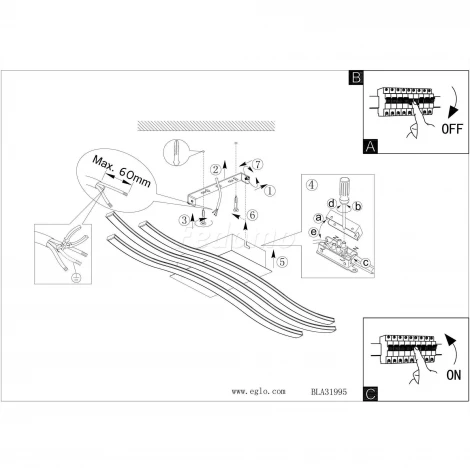 Потолочная люстра Eglo Miraflores 97743