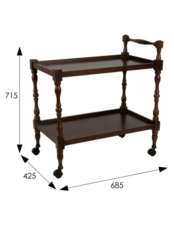 Стол сервировочный Бридж средне-коричневый Mebelik 002096