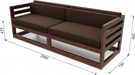 Диван Arsko Магнус Б орех велюр коричневый