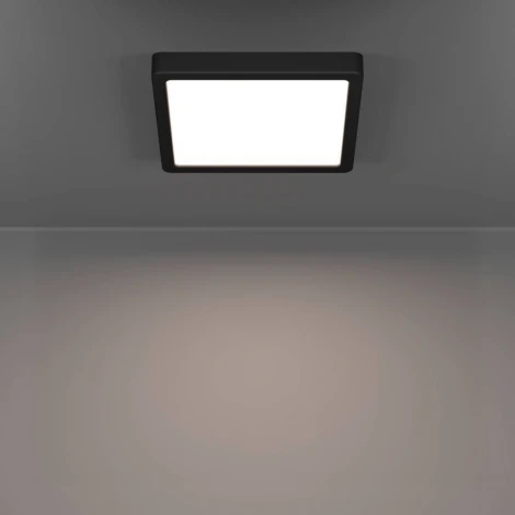 Настенно-потолочный светильник с регулировкой цветовой температуры Eglo Fueva 6 901329 10,5W(LED) 2700K, 4000K, 6500K, пластик, черный, белый