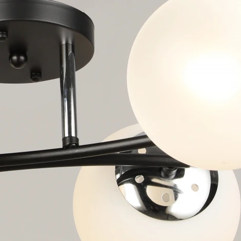 Потолочная люстра на штанге Reluce 02318-0.3-04 BK+CH (220V, шар)