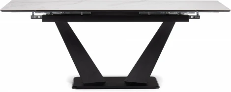 Керамический стол Кели 140 (Кели 140(200)х80х76 белый / черныйй) Woodville арт.588010