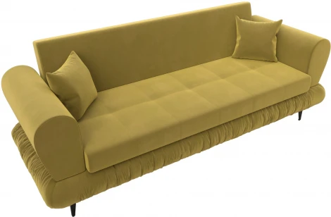 Диван-книжка Лига-045 (Желтый/Микровельвет) Лига Диванов арт.122332