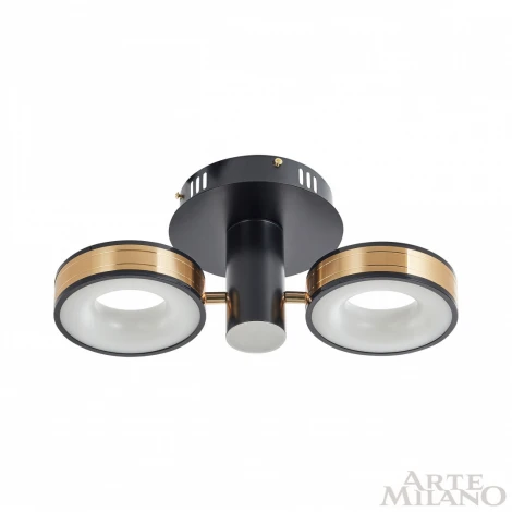 Потолочный светильник круглый Arte Milano 271040/2R BK/GD (LED, 220V)
