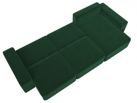 Диван угловой Лига-074 угол универсальный (ДСП/Пластик/Велюр/Зеленый) Лига Диванов 129862