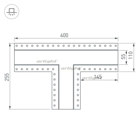 Тройник SL-LINIA55-FANTOM (Металл) 030133 Arlight