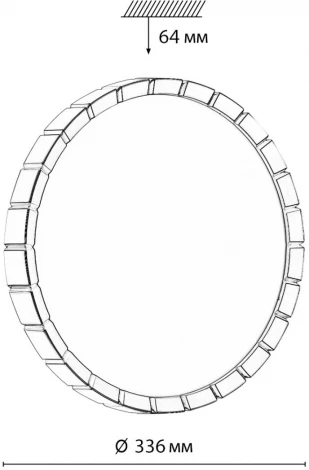 Настенно-потолочный светильник Sonex Atabi Black 7649/CL PALE SN пластик/белый/черный LED 30Вт 4000К D336 IP43 (220V, круглые)