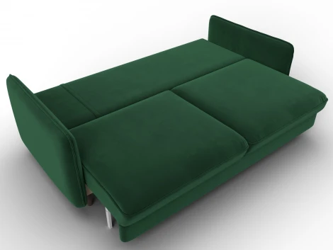 Диван прямой Лига-064 НПБ (ДСП/Дерево/Велюр/Зеленый) Лига Диванов 134777