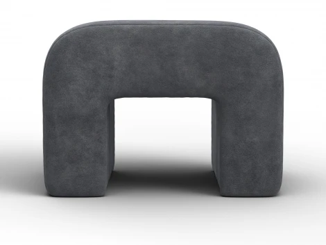 Пуф 008 (ДСП,Брус,Фанера,Велюр/Темно-серый) Лига Диванов 132521