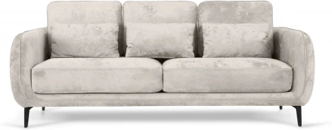 Диван Amsterdam трехместный ОГОГО (арт.786589), (Велюр,Ткань/Серый)